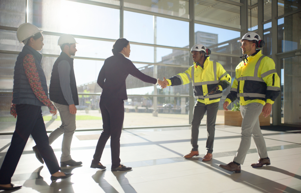 Developers and Builders meeting early on in the project development process.